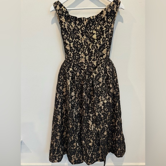 House of CB Black Lace-Overlay Off-Shoulder Midi Dress - Picture 12 of 16